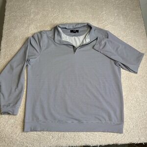Men's Magaschoni XL‎ Long sleeve Striped 1/4 Zip Pullover